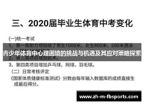 青少年体育中心理困境的挑战与机遇及其应对策略探索